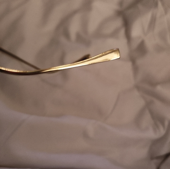 New Oval Black & Gold Sunglasses F Letter Rhinestone Detail Designer Inspired FF - Picture 7 of 9